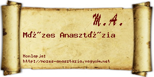 Mózes Anasztázia névjegykártya